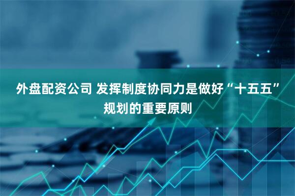 外盘配资公司 发挥制度协同力是做好“十五五”规划的重要原则